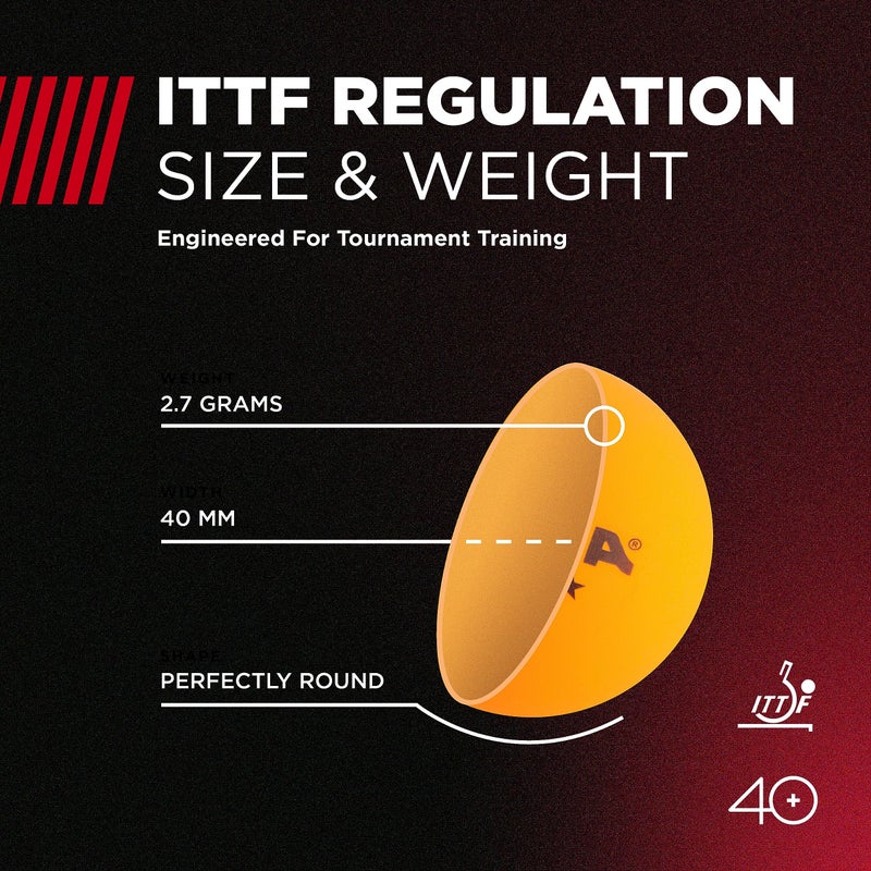 STIGA Tournament-Quality 3-Star Ping Pong Balls â€“ Official Size and 40mm Weight â€“ Ultimate Durability and High-Performance Table Tennis Balls - for Indoor/Outdoor Ping Pong Tables - Image 5